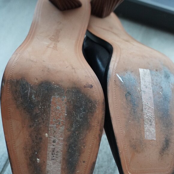 Black Square-Toe Mules – Size 6 - Picture 12 of 13